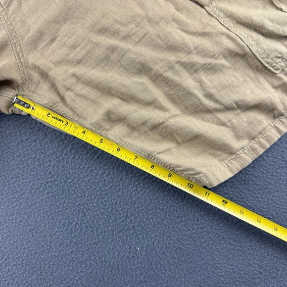 Lucky Brand Shorts Men's 36* Beige Cargo Linen Blend Drawstring Utility Summer - Picture 10 of 11